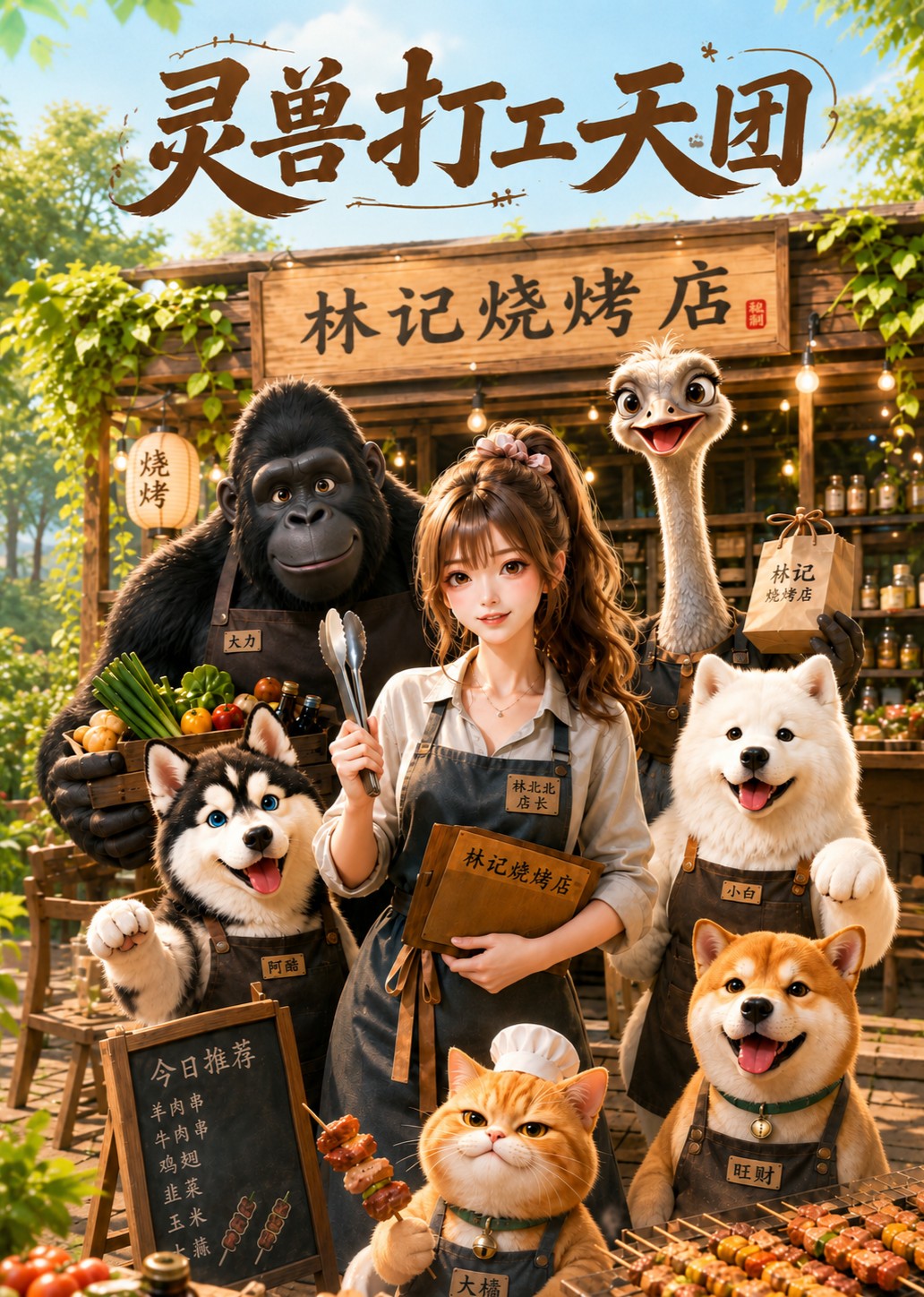 灵兽打工天团海报