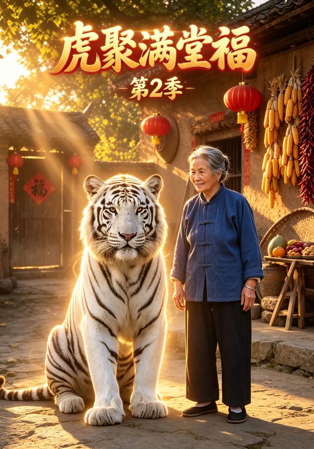 虎聚满堂福海报